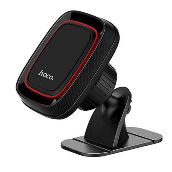 

Автомобильный Магнитный Держатель для смартфона IPhone и Android с Поворотом 360 Hoco CA24 Автодержатель Черно - Красный Black Red