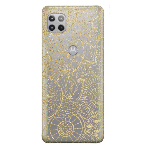 

Прозрачный силиконовый чехол iSwag для Motorola Moto G 5G с рисунком - Золотая мандала (KS8982)