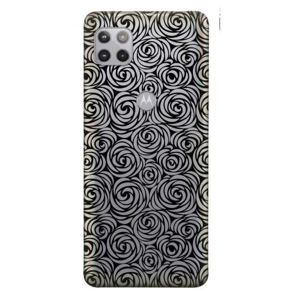 

Прозрачный силиконовый чехол iSwag для Motorola Moto G 5G с рисунком - Черные узоры (KS8998)