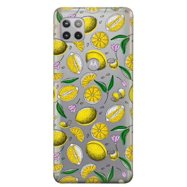 

Прозрачный силиконовый чехол iSwag для Motorola Moto G 5G с рисунком - Лимоны (KS8999)