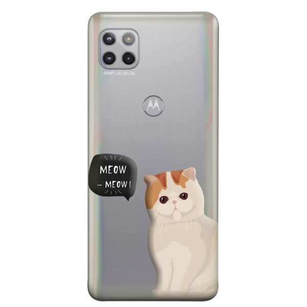 

Прозрачный силиконовый чехол iSwag для Motorola Moto G 5G с рисунком - Котенок (KS9017)