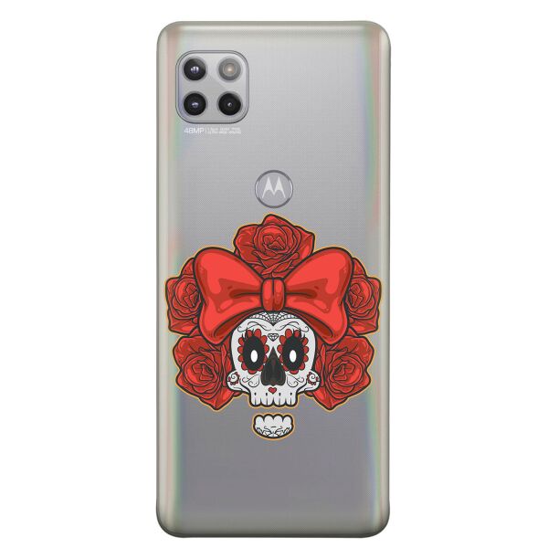 

Прозрачный силиконовый чехол iSwag для Motorola Moto G 5G с рисунком - Готический череп (KS9029)
