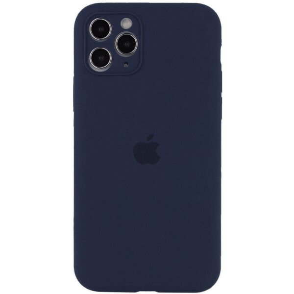 

Противоударный Защитный Силиконовый Чехол - Накладка Epik Silicone Case Full Camera Protective (AA) для Apple iPhone 11 Pro (5.8'') с Микрофиброй / + Защита Камеры / Матовый / Темно-синий / Midnight blue