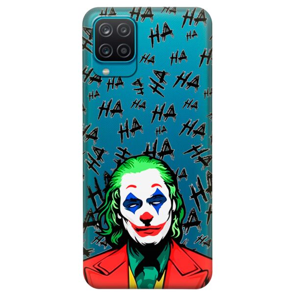 

Прозрачный силиконовый чехол iSwag для Samsung Galaxy A12 с рисунком - Джокер (KS9118)