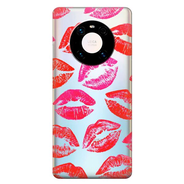 

Прозрачный силиконовый чехол iSwag для Huawei Mate 40 Pro с рисунком - Поцелуи (KS9293)