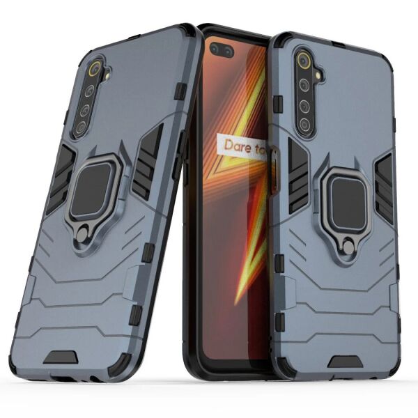 

Чехол Ring Armor для Realme 6 Pro Blue