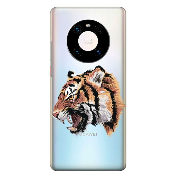 

Прозрачный силиконовый чехол iSwag для Huawei Mate 40 Pro с рисунком - Тигр (KS9338)