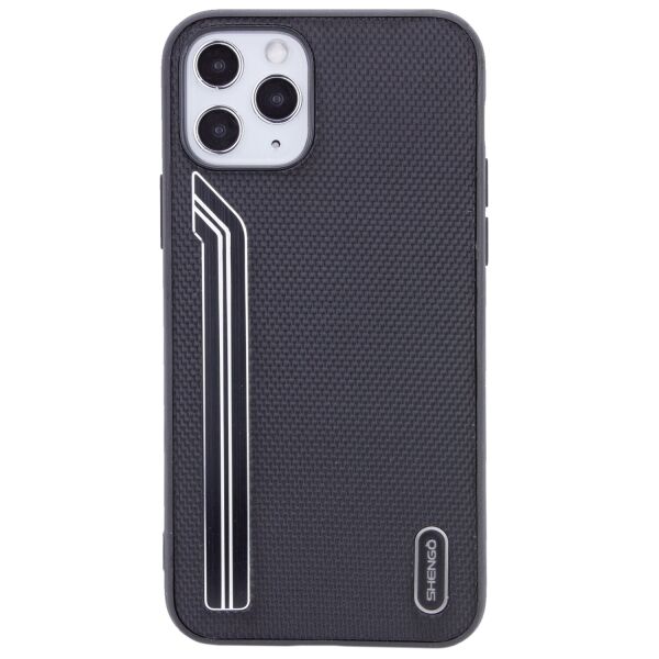 

Противоударный Защитный Силиконовый Чехол - Накладка Epik SHENGO Textile series для Apple iPhone 11 Pro Max (6.5'') Тканевый / Термополиуретановый / Черный
