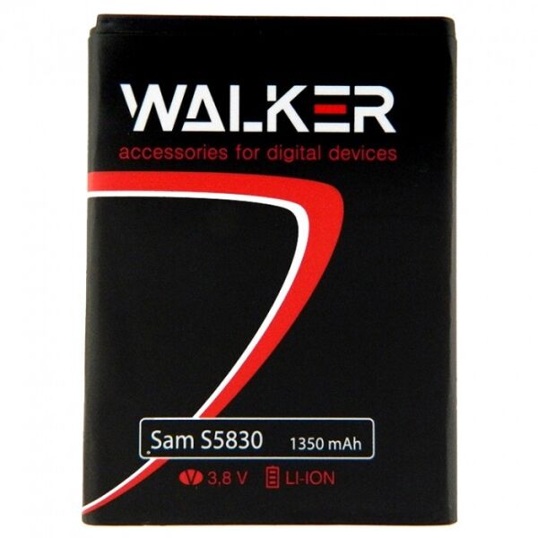 

Аккумулятор батарея Walker Samsung S5660 / S5830 / S5670 / S7250 (1350 mAh)