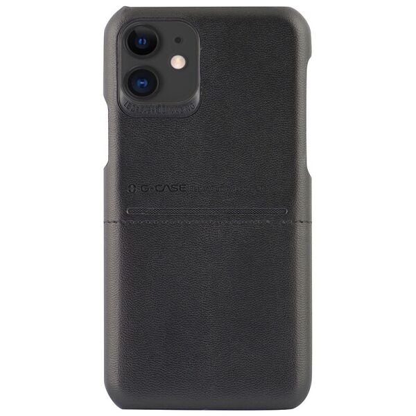 

Противоударный Защитный Кожаный Чехол - Накладка G-Case Cardcool Series для Apple iPhone 11 (6.1'') с Микрофиброй / + Отсек для Кредитной Карты / Черный