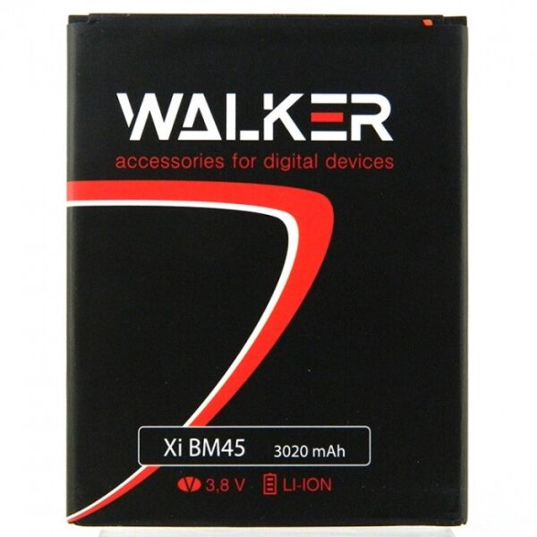 

Аккумулятор батарея Walker Xiaomi Redmi Note 2 / BM45 (3020 mAh)