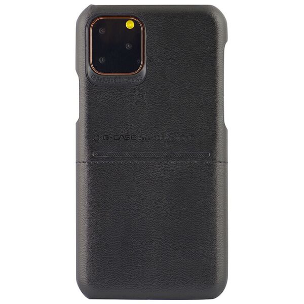 

Противоударный Защитный Кожаный Чехол - Накладка G-Case Cardcool Series для Apple iPhone 11 Pro (5.8'') с Микрофиброй / + Отсек для Кредитной Карты / Черный