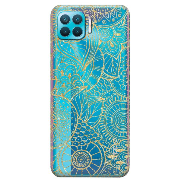 

Прозрачный силиконовый чехол iSwag для OPPO Reno 4 Lite с рисунком - Золотая мандала (KS8757)