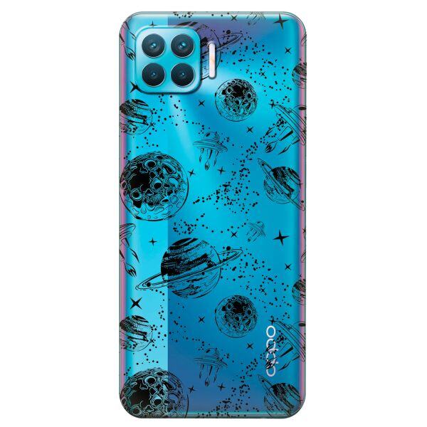 

Прозрачный силиконовый чехол iSwag для OPPO Reno 4 Lite с рисунком - Космос (KS8763)