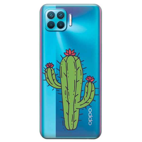 

Прозрачный силиконовый чехол iSwag для OPPO Reno 4 Lite с рисунком - Тропический кактус (KS8771)