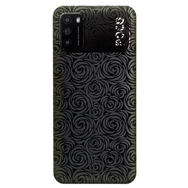 

Прозрачный силиконовый чехол iSwag для Xiaomi Poco M3 с рисунком - Черные узоры (KS8173)