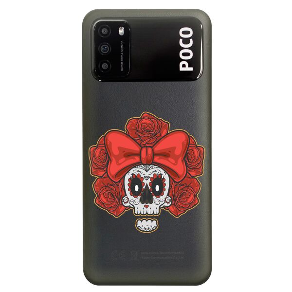 

Прозрачный силиконовый чехол iSwag для Xiaomi Poco M3 с рисунком - Готический череп (KS8204)
