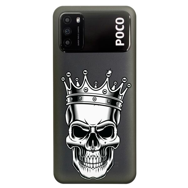

Прозрачный силиконовый чехол iSwag для Xiaomi Poco M3 с рисунком - Царский череп (KS8215)