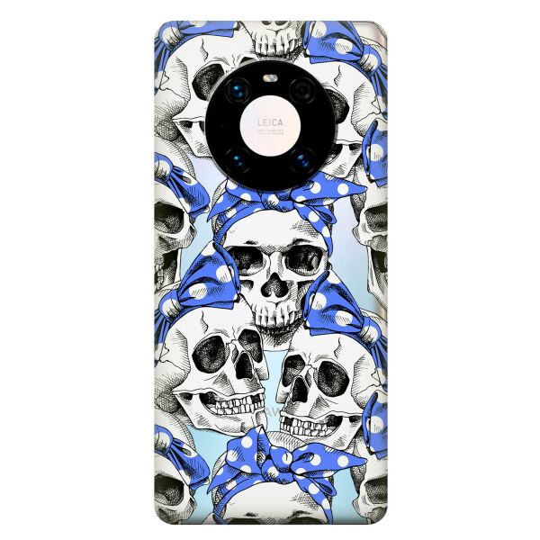 

Прозрачный силиконовый чехол iSwag для Huawei Mate 40 с рисунком - Черепа (KS9367)