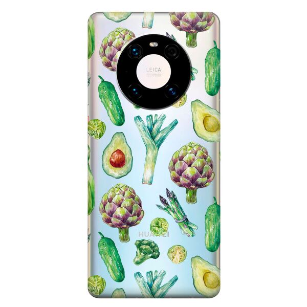 

Прозрачный силиконовый чехол iSwag для Huawei Mate 40 с рисунком - Полезная еда (KS9411)