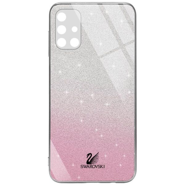 

Противоударный Защитный Термополиуретановый Чехол - Накладка Epik Swarovski Full Camera для Samsung Galaxy M31s со Стеклянной Поверхностью / + Защита Камеры / Блестящий / Розовый