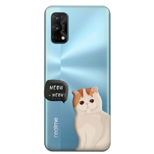 

Прозрачный силиконовый чехол iSwag для Realme 7 Pro с рисунком - Котенок (KS8117)