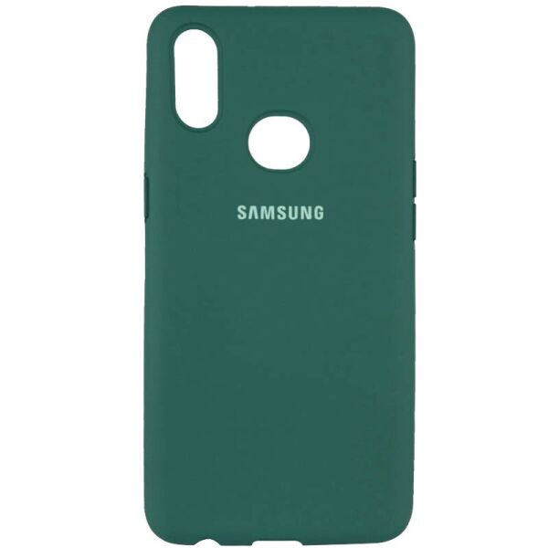 

Противоударный Защитный Силиконовый Чехол - Накладка Epik Silicone Cover Full Protective (AA) для Samsung Galaxy A10s Термополиуретановый / с Микрофиброй / Матовый / Зеленый / Pine green