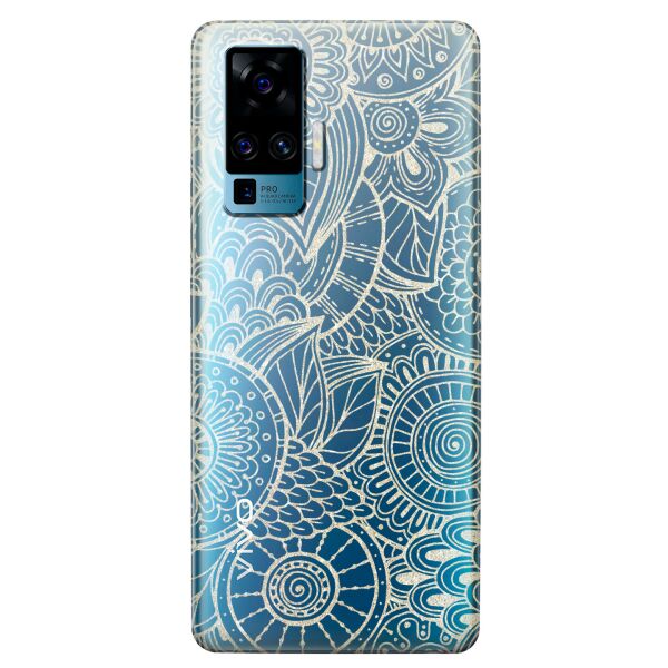 

Прозрачный силиконовый чехол iSwag для Vivo X50 Pro с рисунком - Золотая мандала (KS8607)