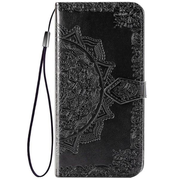 

Противоударный Защитный Кожаный Чехол - Книжка с Подставкой Epik Art Case для Huawei Y6p + Отсек для Визитницы / Силиконовый / Черный