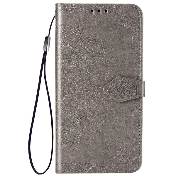 

Противоударный Защитный Кожаный Чехол - Книжка с Подставкой Epik Art Case для Realme XT + Отсек для Визитницы / Силиконовый / Серый