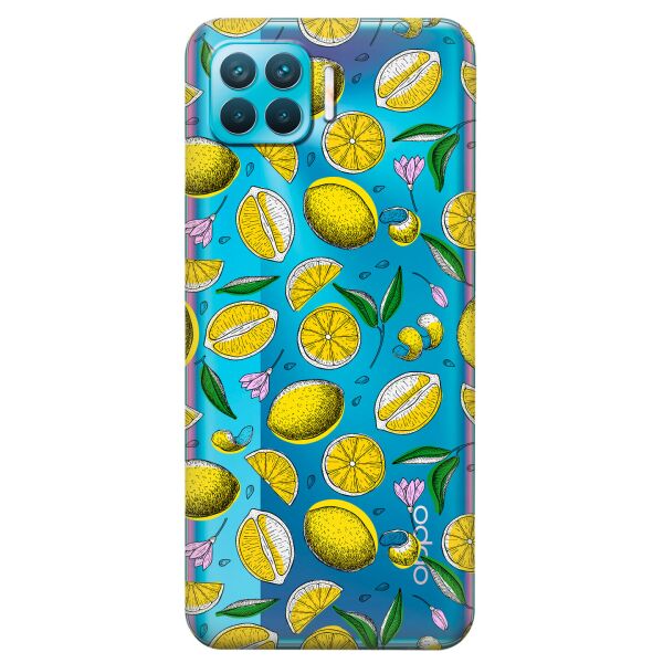 

Прозрачный силиконовый чехол iSwag для OPPO F17 Pro с рисунком - Лимоны (KS8849)