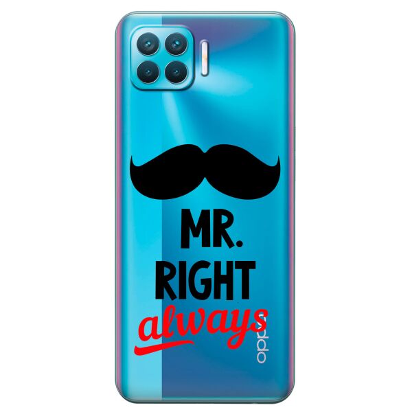 

Прозрачный силиконовый чехол iSwag для OPPO F17 Pro с рисунком - Mr Right (KS8895)