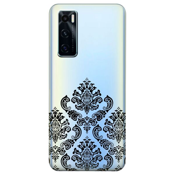 

Прозрачный силиконовый чехол iSwag для Vivo V20 SE с рисунком - Мандала (KS8401)