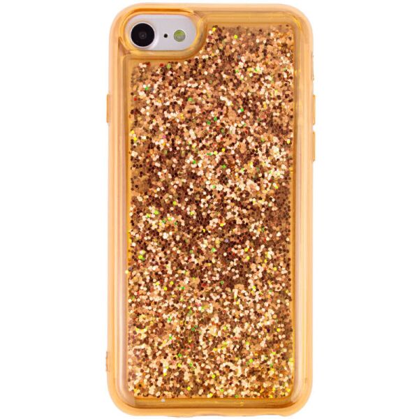 

Противоударный Защитный Термополиуретановый Чехол - Накладка Epik Sparkle (glitter) для Apple iPhone 7 / 8 / SE (2020) (4.7'') Для Девочек / с Переливающимися Блестками / Поликарбонатный / Золотой