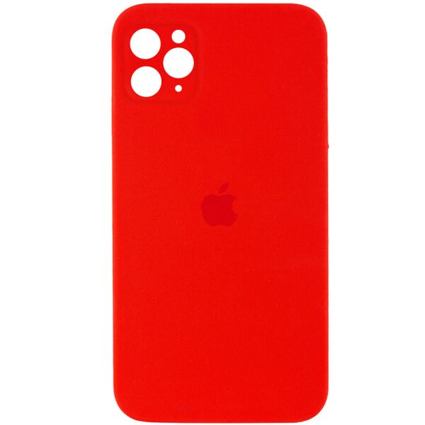 

Противоударный Защитный Силиконовый Чехол - Накладка Epik Silicone Case Square Full Camera Protective (AA) для Apple iPhone 11 Pro (5.8'') + Усиленная Защита Камеры / с Микрофиброй / Матовый / Красный / Red