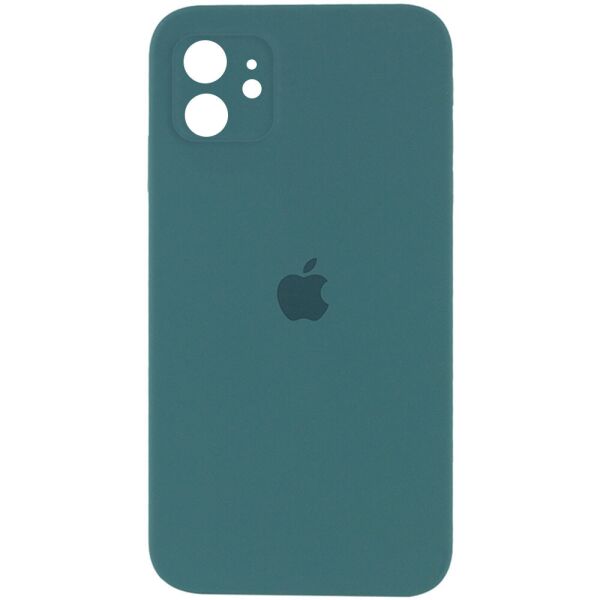 

Противоударный Защитный Силиконовый Чехол - Накладка Epik Silicone Case Square Full Camera Protective (AA) для Apple iPhone 11 (6.1'') + Усиленная Защита Камеры / с Микрофиброй / Матовый / Зеленый / Pine green