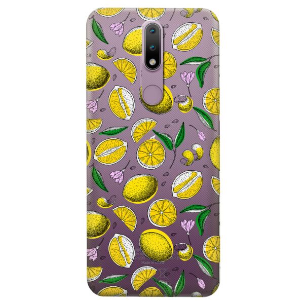 

Прозрачный силиконовый чехол iSwag для Nokia 2.4 с рисунком - Лимоны (KS8249)