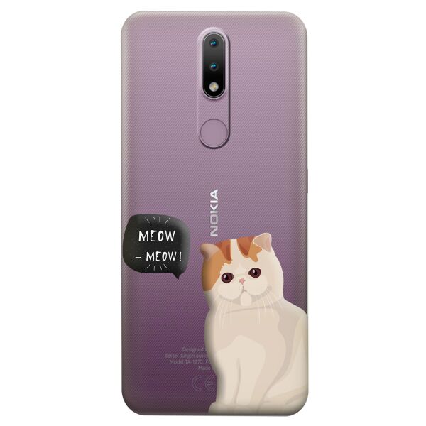 

Прозрачный силиконовый чехол iSwag для Nokia 2.4 с рисунком - Котенок (KS8267)