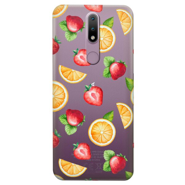 

Прозрачный силиконовый чехол iSwag для Nokia 2.4 с рисунком - Фруктовый дизайн (KS8270)