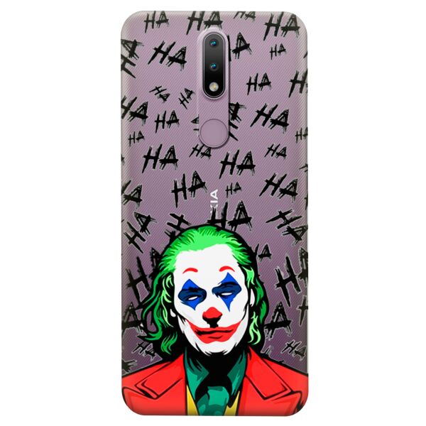 

Прозрачный силиконовый чехол iSwag для Nokia 2.4 с рисунком - Джокер (KS8293)