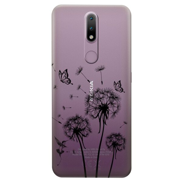 

Прозрачный силиконовый чехол iSwag для Nokia 2.4 с рисунком - Одуванчики (KS8296)