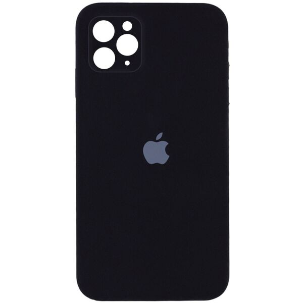 

Противоударный Защитный Силиконовый Чехол - Накладка Epik Silicone Case Square Full Camera Protective (AA) для Apple iPhone 11 Pro (5.8'') + Усиленная Защита Камеры / с Микрофиброй / Матовый / Черный / Black