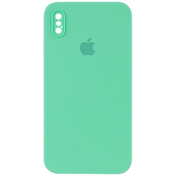 

Противоударный Защитный Силиконовый Чехол - Накладка Epik Silicone Case Square Full Camera Protective (AA) для Apple iPhone XS Max (6.5'') + Усиленная Защита Камеры / с Микрофиброй / Матовый / Зеленый / Spearmint