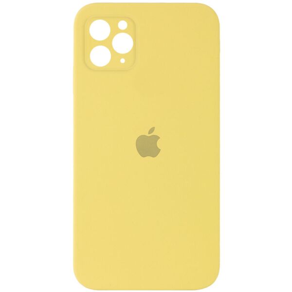 

Противоударный Защитный Силиконовый Чехол - Накладка Epik Silicone Case Square Full Camera Protective (AA) для Apple iPhone 11 Pro (5.8'') + Усиленная Защита Камеры / с Микрофиброй / Матовый / Желтый / Canary Yellow