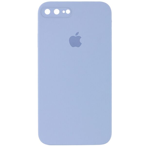 

Противоударный Защитный Силиконовый Чехол - Накладка Epik Silicone Case Square Full Camera Protective (AA) для Apple iPhone 7 plus + / 8 plus + (5.5'') + Усиленная Защита Камеры / с Микрофиброй / Матовый / Голубой / Mist blue