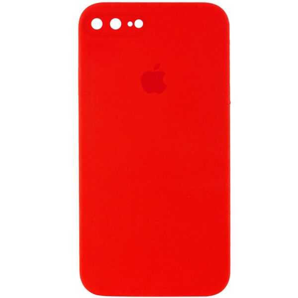 

Противоударный Защитный Силиконовый Чехол - Накладка Epik Silicone Case Square Full Camera Protective (AA) для Apple iPhone 7 plus + / 8 plus + (5.5'') + Усиленная Защита Камеры / с Микрофиброй / Матовый / Красный / Red