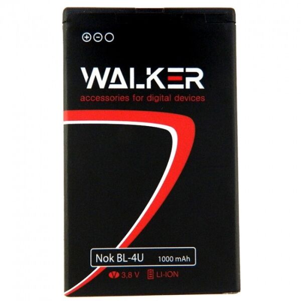 

Аккумулятор батарея Walker Nokia BL-4U (1000 mAh)