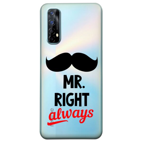 

Прозрачный силиконовый чехол iSwag для Realme 7 с рисунком - Mr Right (KS8070)
