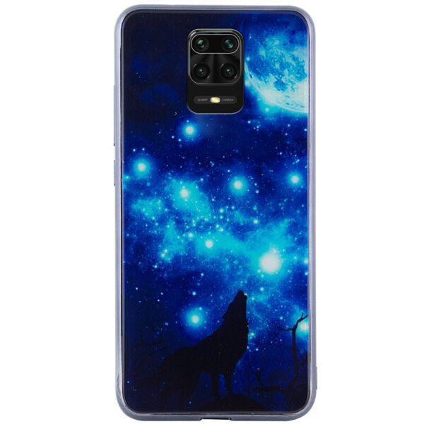 

Противоударный Защитный Термополиуретановый Чехол - Накладка Epik Fantasy для Xiaomi Redmi Note 9s / Note 9 Pro / Note 9 Pro Max со Стеклянной Поверхностью / Ультратонкий / Лунная ночь