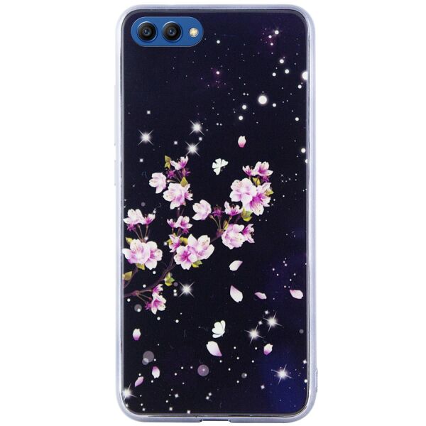 

Противоударный Защитный Термополиуретановый Чехол - Накладка Epik Fantasy для Huawei Honor V10 со Стеклянной Поверхностью / Ультратонкий / Цветение